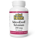 Naturlige faktorer, SelenoExcell Selenium 200mcg, Antioxidant & immunforsvar, 90 kapsler
