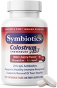 Symbiotika Colostrum 120ct Chewables Plus - Immunity Support for Adult & Kids - Lactoferrin Supplement & Colostrum Protein - Understøtter fordøjelse & Gut - 25% lgG Antistoffer, Gluten Free - Wild Cherry