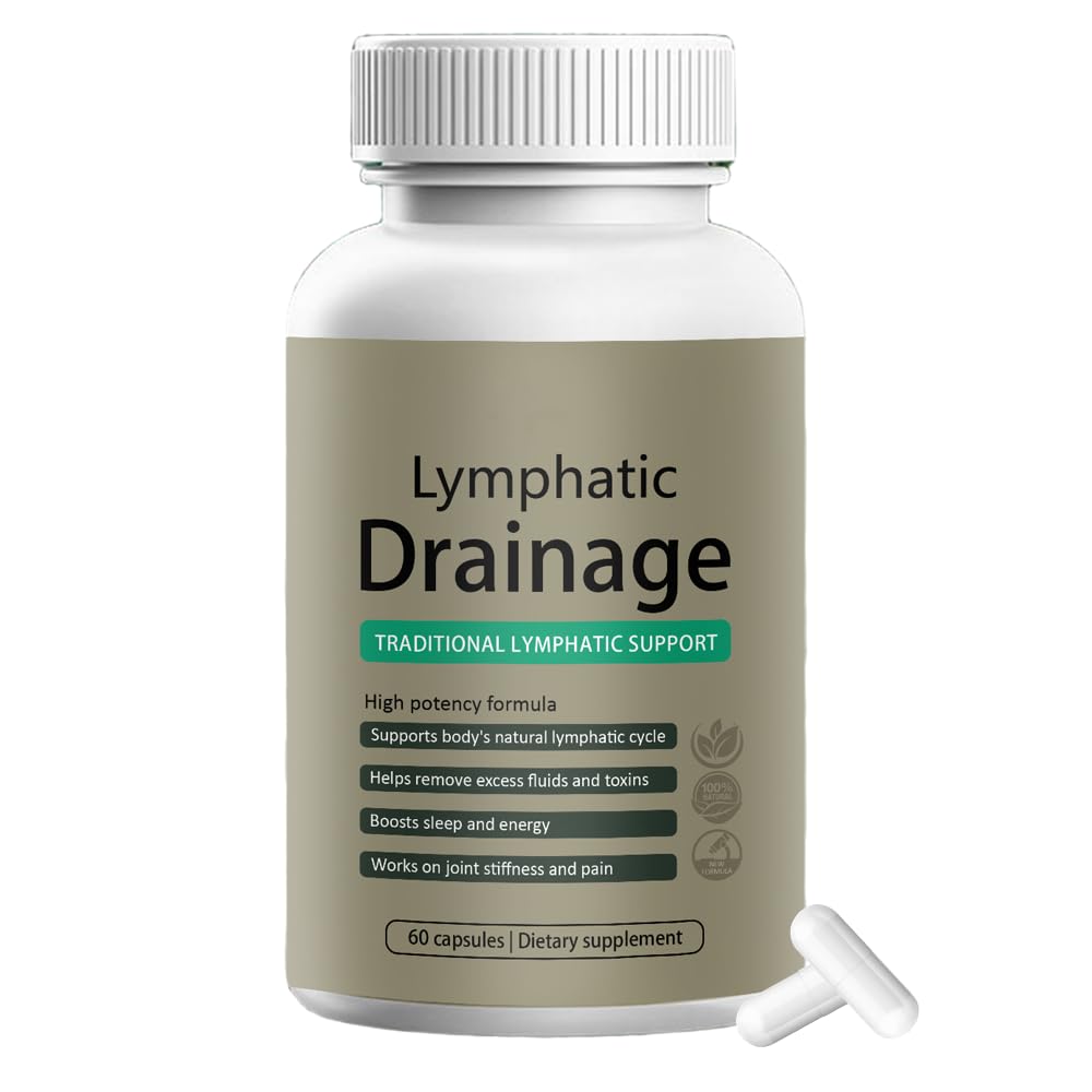 Sculptique Lymphatic Drainage Capsules – Maximum Potency Formula with Dandelion & Cleavers Extract, Supports Cellulite Reduction & Lymphatic Drainage, 60 Capsules(1pc)