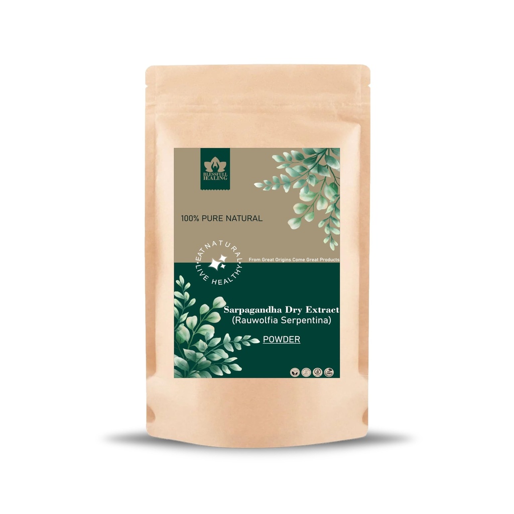 Blessfull Healing Sarpgandha Dry Extract(Rauwolfia Serpentina) Powder 100% Pure Natural 200 Gram / 7.05 oz