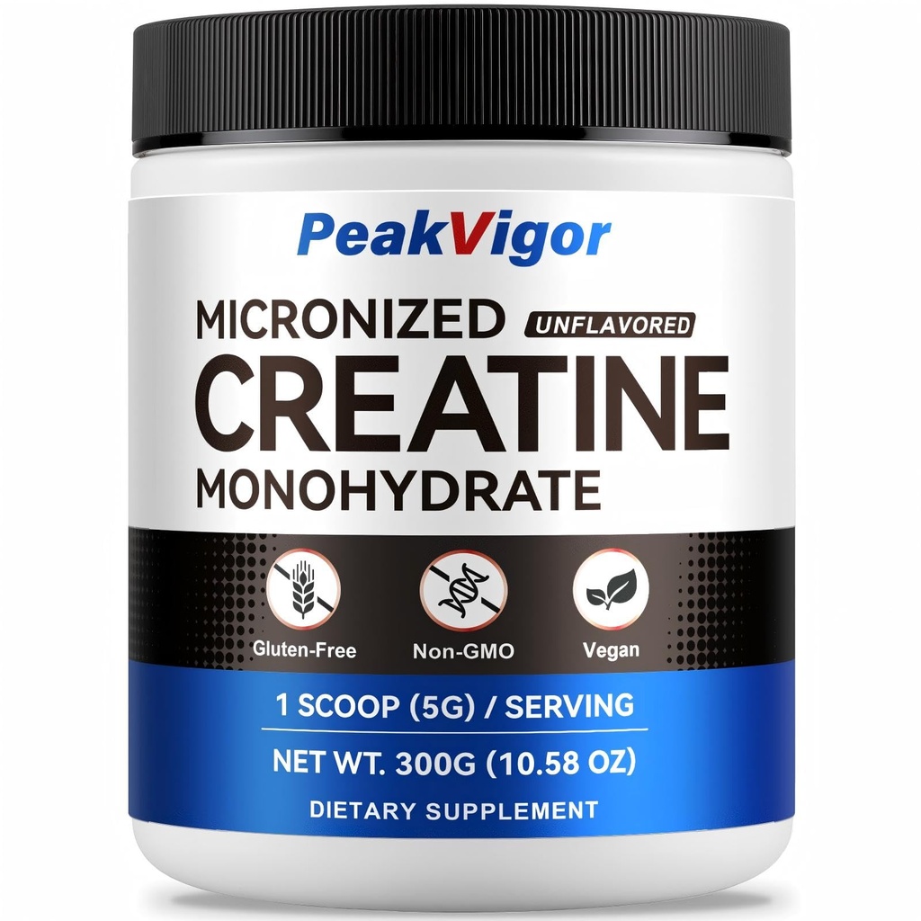 100% Pure Micronized Creatine Monohydrate Powder,5000mg Per Serving Creatine for Women & Men,60 Servings, Unflavored-Daily Creatine Supplement,Third-Party Tested