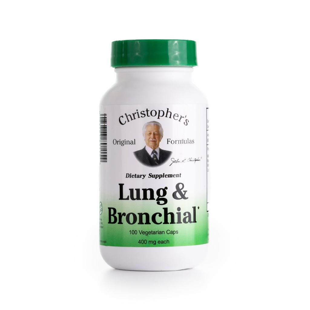 Christopher 's Original Formulas Lung & Bronchial Formel - Lung Rensning for Rygere - Understøtter Respiratory System med Synergistic Blend of Herbs