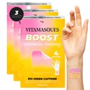 Vitamasques Energy Patches, Boostme Wellness Hydrogel Pads (3-Pack) - B12 Vitamin Patches for Women & Men, Energy & Focus for Adults - Cruelty-Free, Korean Skin Care Caffeine Gel Pads