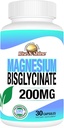 Rise- N- Shine - Magnesium Bisglycinate 200 mg - Joint & Muscle Support - Supplement til støtte energi, fordøjelse og knogler - Magnesium til dvalestøtte og hvile (30 kapsler)