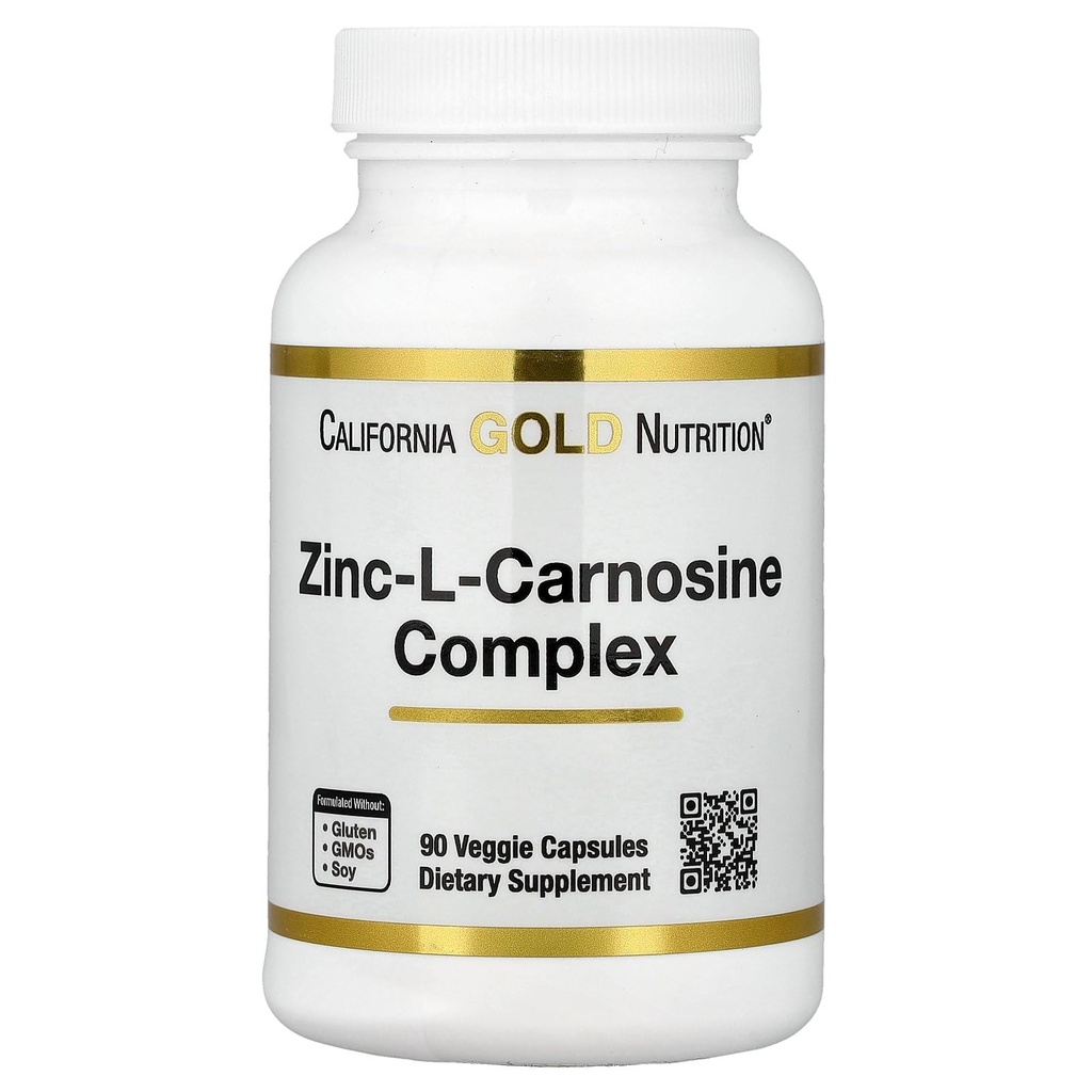 California Gold Nutrition Zinc- L- Carnosine Complex, 90 Veggie Caps