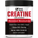 Creatine Monohydrate Powder 5000mg Pure Creatine Powder Monohydrate Micronized 300g (60 Servings) Unflavored Nutritional Supplements for Women & Men Sugar-Free,Vegan, Non-GMO with Scoop