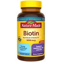 Natur Lavet maksimal styrke Biotin 5000 mcg Softgel, Biotin hår hud og negle Vitaminer Kosttilskud, 120 Tæl
