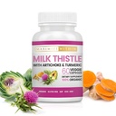 Milk Thistle with Artichoke & Turmeric Supplement - Supports Liver Detox & Support Digestive, 60 Veggie Capsule