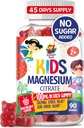 Magnesium Gummier for børn og voksne - 100 mg - Calm Magnesiumtyggere - Magnesium Citrate Chewable Supplement for Mood & Muscle Support - 90 Gummies