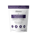 JUST INGREDIENTS Elderberry Lemonade 3-in-1 Probiotic Complex - Prebiotics, Probiotics & Postbiotics - 30 Sticks