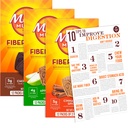 Fiber Thins Digestive Health Support Psyllium Fiber Bars Variety with Bleam Digestive Health Tip Card - Apple Crisp - Cinnamon Spice - Chocolate - Variety Pack of 3