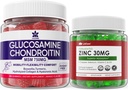 Sugar Free Zink Gummies 2 Pack + Glucosamin Chondroitin Gummies 2 Pack