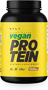 Vegansk protein af HTLT = 124; Plant baseret protein pulver = 124; Pea & Rice Protein Powder Blend = 124; for High- Protein Shakes and Baked Treats, (Chocolate Peanut Butter)
