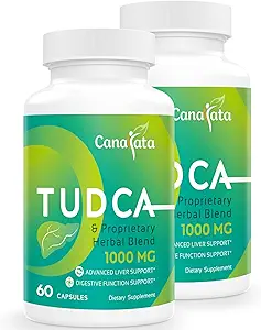 TUDCA Lever Support Kosttilskud 1000mg - 120 Veganske kapsler, TUDCA Bile Salte med mælk tidsel Herbal Blend Formel til lever rense & reparation