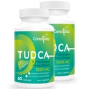 TUDCA Lever Support Kosttilskud 1000mg - 120 Veganske kapsler, TUDCA Bile Salte med mælk tidsel Herbal Blend Formel til lever rense & reparation