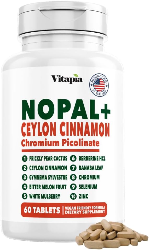 Vitapia Nopal Cactus Extract for Antioxidant, Skin, Metabolism, Wellness, Heart Health Support - 60 Multi Capsules - Non GMO, Gluten Free Supplement