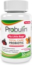 Probulin Total Care Kids Probiotiske Chewable Tablets, My Little Bugs Prebiotics, Probiotika, og Postbiotika Chew Kosttilskud, 5 Millioner CFU, 15 Strops, 30 Count Flaske