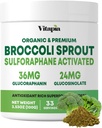 Vitapia Organic Broccoli Sprut Powder - Høj i Sulforaphane & Antioxidant, Kognitiv Health Support - 30 dages forsyning - Ikke GMO & Gluten Gratis, 33 Servering (pakke med 1)