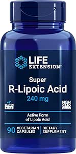 Life Extension Super R Lipoic Acid 240mg, 90 Kapsler, Vegetar