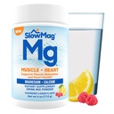 BlowMag ® Magnesium Powder, Magnesium + Calcium supplement drik mix, Raspberry Lemon Flavor, understøtter muskelafslapning & hjerte sundhed, 4oz