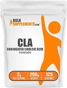 BulkSupplements.com Conjugated Linolsyre Powder - CLA supplement, Nutritional Supplement - Gluten Free, 2g Per Serving, 250g (8,8 oz) (pakke med 1)