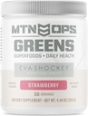 MTN OPS Eva Shockey Signature Series Super Green Organic Super Foods Powder, Jordbær, 30 Servering, Jordbær, 4.4 Ounce