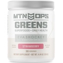 MTN OPS Eva Shockey Signature Series Super Green Organic Super Foods Powder, Jordbær, 30 Servering, Jordbær, 4.4 Ounce