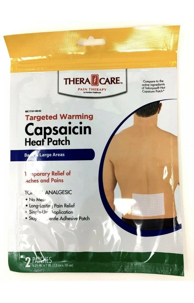 Thera Care Capsicum Hot Patch, 2 Count