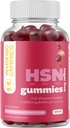 HSN Gummies - Hår Hud og negle Gummies - Sukker fri Biotin Gummies 5000mcg med fuld Vitamin Complex til hårvækst, sund hud, neglestyrke - 60 Ct Jordbær & Cherry Flavor