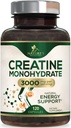 Creatine Monohydrate 3000mg Per Serving – Micronized Creatine Powder Capsules - Supports Lean Muscle, Strength, Energy, & Endurance - Nature's Supplement, Non-GMO, Bottled in USA - 120 Capsules