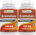 Bedste Naturals Bromelain 500 mg 120 tabletter (120 greve (pakke med 2))