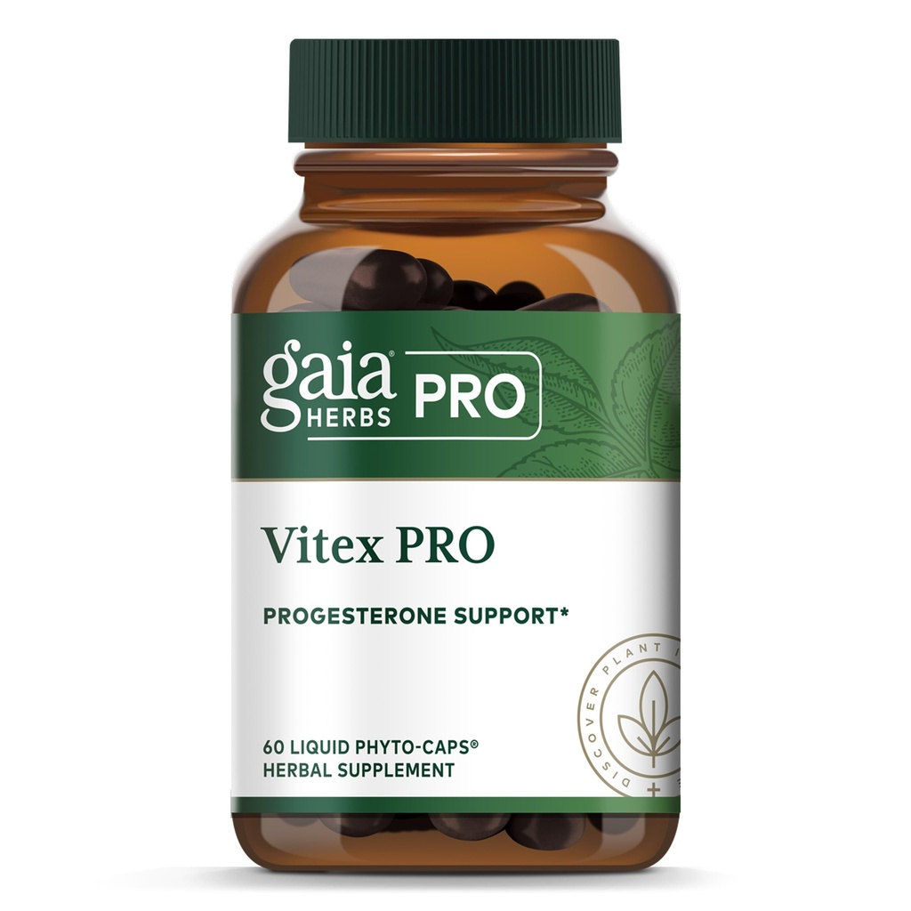 Gaia urter Pro Vitex PRO- Supplement understøtter normal menstruationscyklus og sund menopause * - Progesteron Support Supplement * med Organic Chaste Træ Berry Extract - 60 flydende Phyto- Caps (30 Servere)