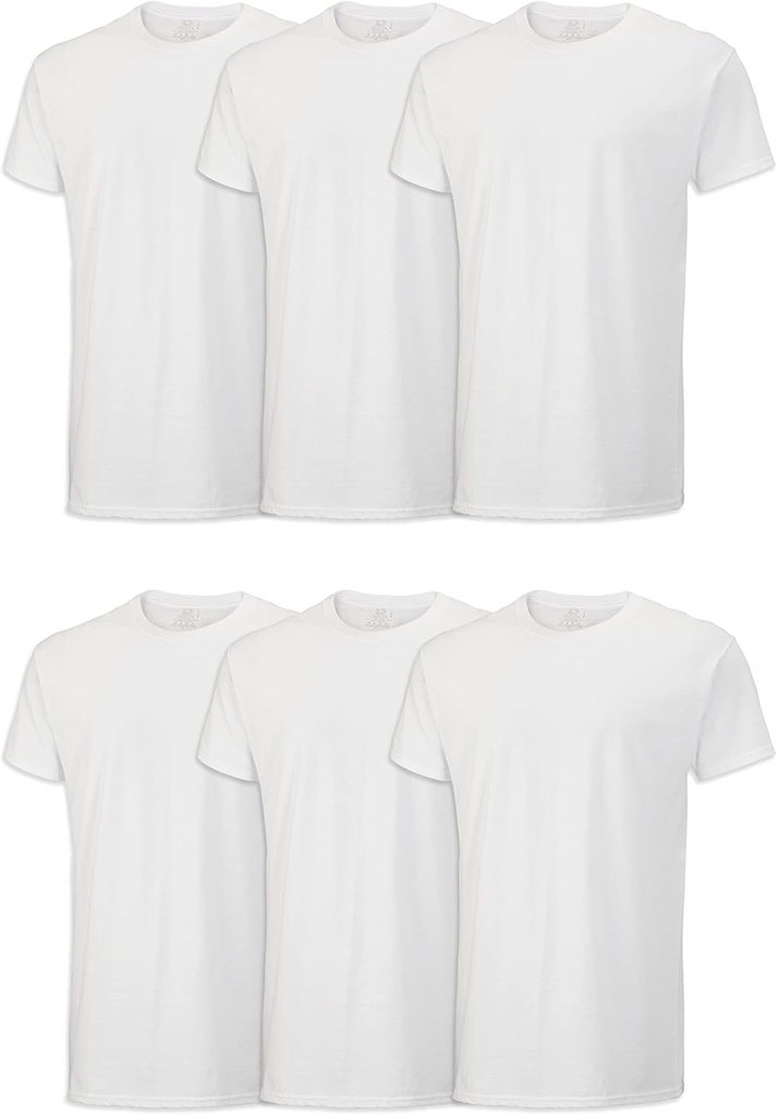 Frugt af Loom Men 's Crew Tee Undershirts, Fugt Wicking & Tag Gratis, Også Fås i Big & Tall