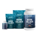 CORREXIKO Marine collagen supplement piller & pulver bundle - omfatter 10,000mg dobbelt hydrolyseret collagen pulver 1kg, 15 oz & 5oz og 1800mg Collagen peptider 120 kapsler - for hår, hud & negle