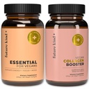 Future Kind Best Sælgere Bundle Buddy 124; Vegan Multivitaminer og Collagen Booster Buddy 124; Vegan Multivitaminer til kvinder og mænd med B12, Omega 3, og Vitamin D3 Buddy 124; Collagen understøtter hud, hår og negle sundhed