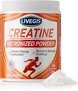 Kreatin, Creatin monohydrat Keto Friendly, Unflavored - Support Muscles, Cellular Energy and Cognitive - 17.63 Oz (500g) - 100 Servere (500g)