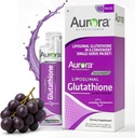 Aurora Nutrascience Mega- Liposomal Liquid Glutathion, Immuno & Antioxidant Gut Health Support, 750 mg per servering, Non- GMO, Sugar- Free, 10 enkeltsæt med servering