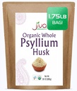 Jiva Organics Whole Psyllium Husk (Isabgol) 1,75 LB (28 Oz) Jumbo Bag - Non-GMO, Unflavored - Keto Friendly, Opløselig Fiber