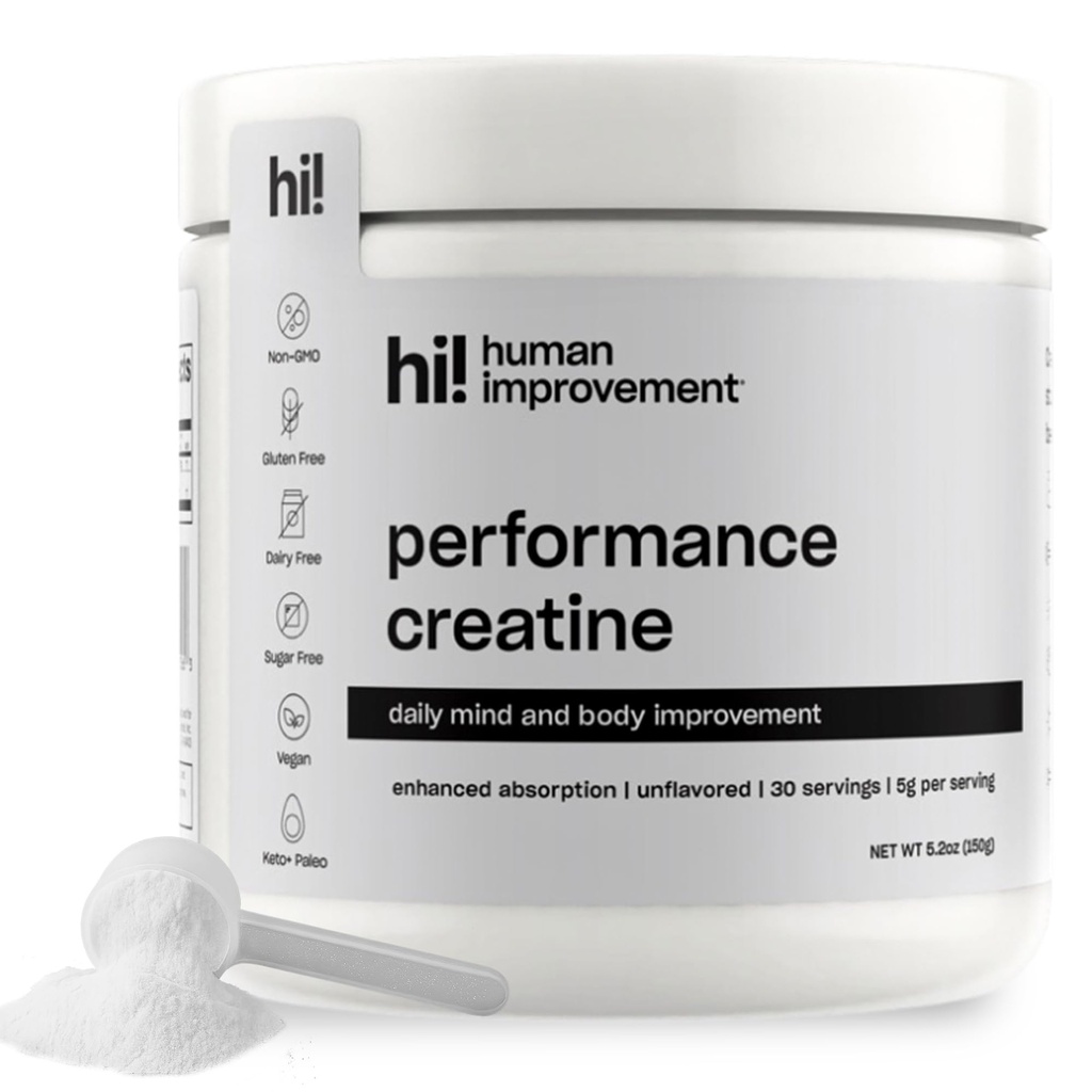 Human Performance Creatine Powder | Micronized Creatine Monohydrate for Strength, Energy & Focus | Supports Muscle Power & Endurance | 30 Servings