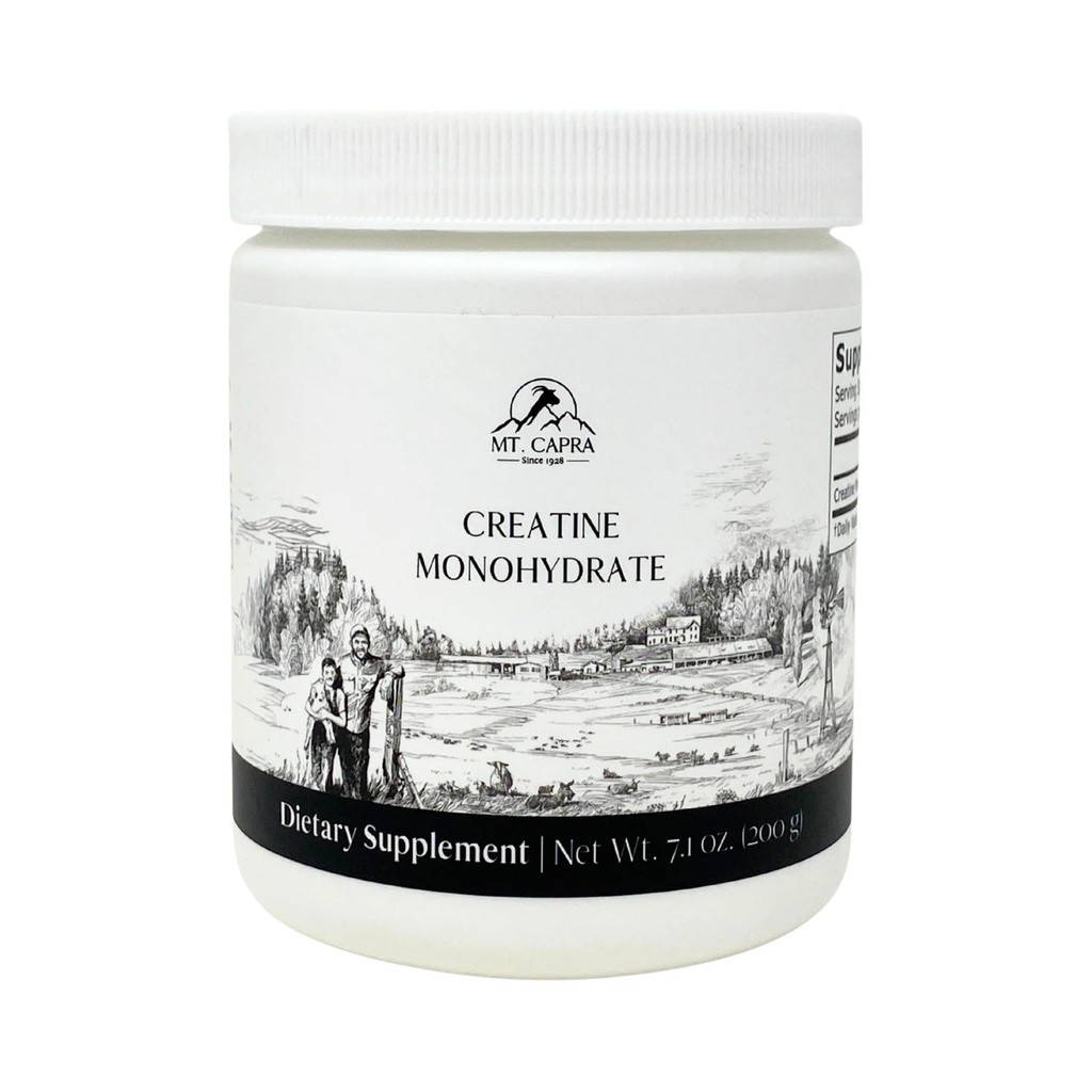 Mt. Capra Creatine | 5 g Creatine Monohydrate | Enhance Endurance and Cellular Performance | 40 Servings