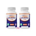 Vitamatic Melatonin 5 mg Tablets | Vegetarian, Non-GMO, Gluten Free | 1 Year Supply | Natural Berry Flavor - 365 Tablets-2 Pack