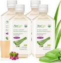 AloeCure USDA Organic Aloe Vera Juice Grape Flavor, Lavet inden for 12 Timer af Høst - Pure Aloe Vera fordøjelig & immunsundhed supplement, Hjælper med at opretholde Balanceret Mavesyre, 16.7oz x 4 Btls