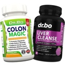 Colon Cleanse & Lever Cleanse Detox Support - Natural tarm Cleanser Pills til Intestinal Bloating & Daglig Forstoppelse Relief - Mælk Thistle Mælkebøsning Caps & Støtte Gallablære Kosttilskud