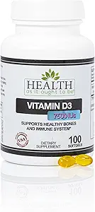 Sundhed, som det bør være D-vitamin; 3 7500 IE Supplement til 124; Læge Formuleret støtte sunde knogler & immunsystem