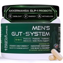 Simple Creatures Akkermansia Probiotic for Men - AKK11™ 5-in-1: GLP-1 Support · Debloat · Complete Gut Health · Male Drive · Energy | Synbiotic | Boron & Tongkat Ali | 60 Caps