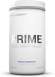 DRINK HRW Prime Herres Health Supplement - Enhance Muscle, Styrke, Vitality - Videnskabeligt valideret, Premium Ingredienser - Boost Energy, Endurance med Creatin + GAA - Peach Mango (30 Servere)