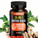 Cortisol Supplement for Women, 25-in-1 Cortisol Reducer, Cortisol Manager, Ashwagandha for Women & Men, Cortisol Supplement with Rhodiola Rosea, L-Theanine, for Mood, Focus, Sleep Support, 90 Capsules