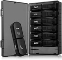 Stor Ugentlig Pill Orgaizer 2 gange om dagen, Gelibo Portable Dag og Nat Pill Box Case Medicine Organizer for Vitamin, Fish Oil, Pills, Supplements- Gigt Friendly