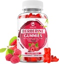 Berberine Gummies med Ceylon Cinnamon 1500mg høj potens Berberine HCL supplement til immun- og metabolismestøtte, sukker fri, Raspberry Flavor - 60 Greve