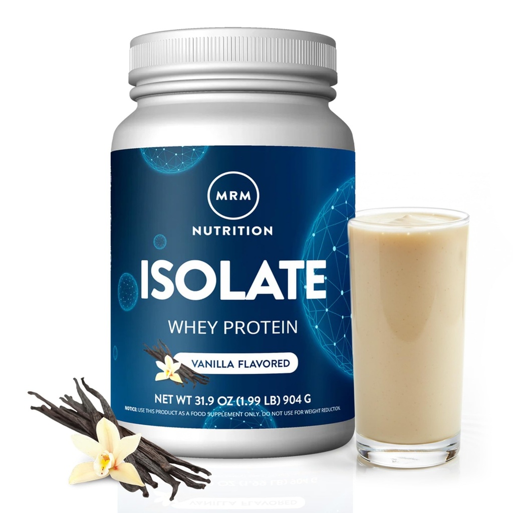 MRM Nutrition Isolate Whey Protein Note 124; Vanilla Flavored Dex124; 24g Protein Dex124; Tilføjet BCAA + Glutamin Dex124; med fordøjelsesfremmende Enzymes